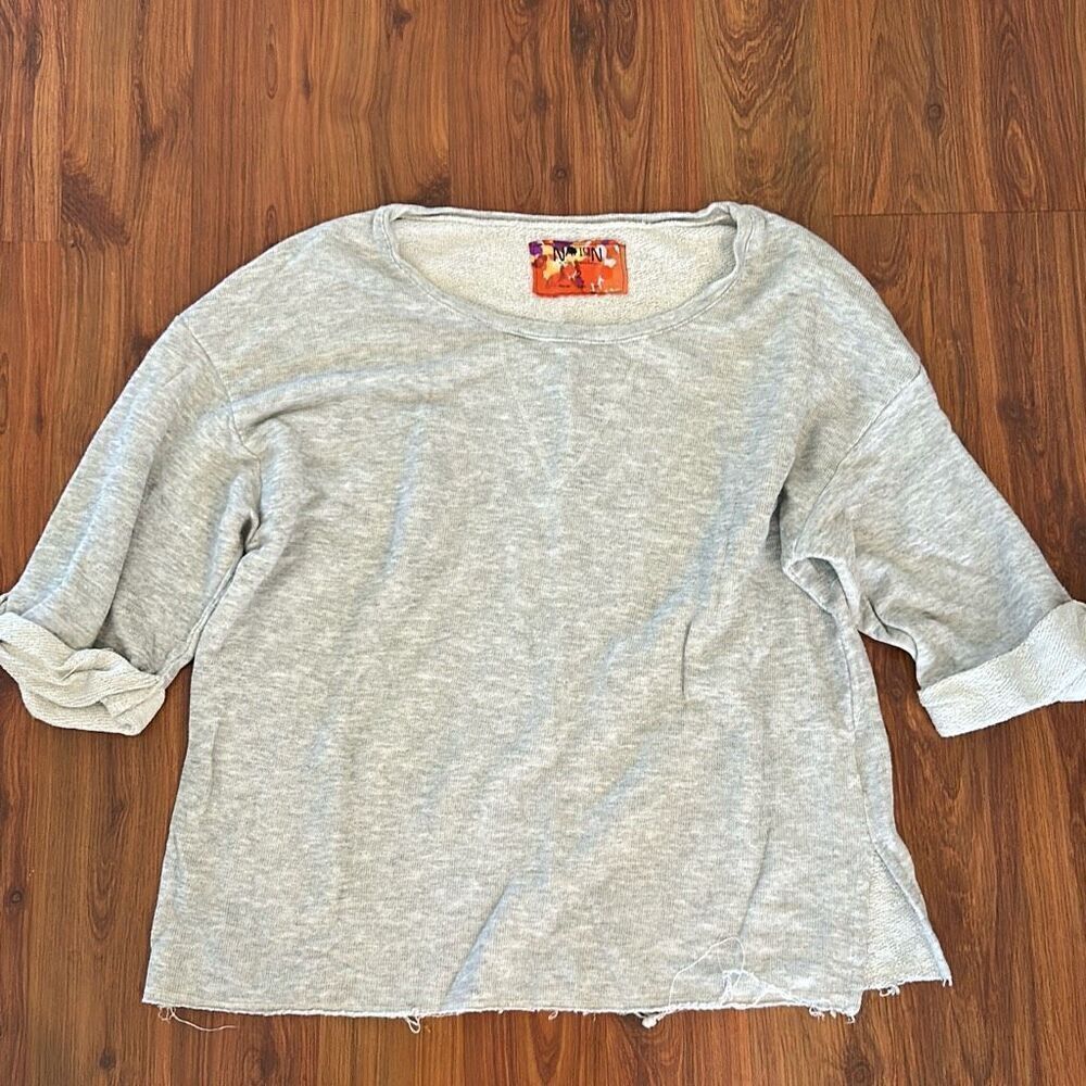 Nation LTD heather Gray lightweight oversize sweatshirt m